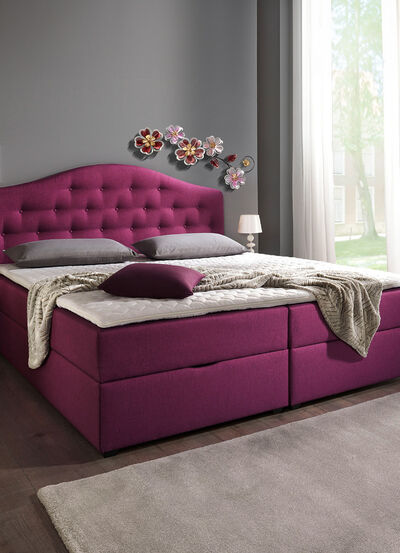 Boxspringbett mit Bettkasten und Kaltschaumtopper 