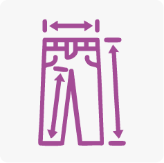 Icon Grössenrechner für Damenhosen